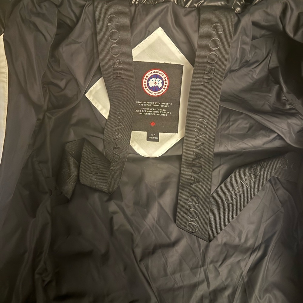 Canada Goose Loretta Black Label Down white Parka COAT SIZE S - Picture 6 of 6